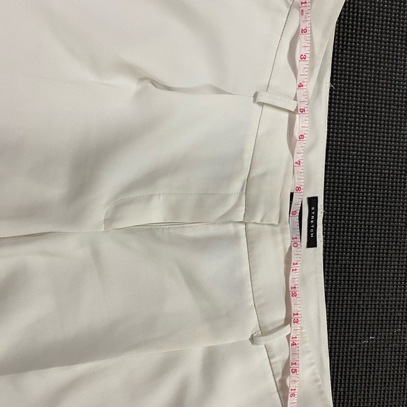 White wide leg capris dress pants - Picture 3 of 5